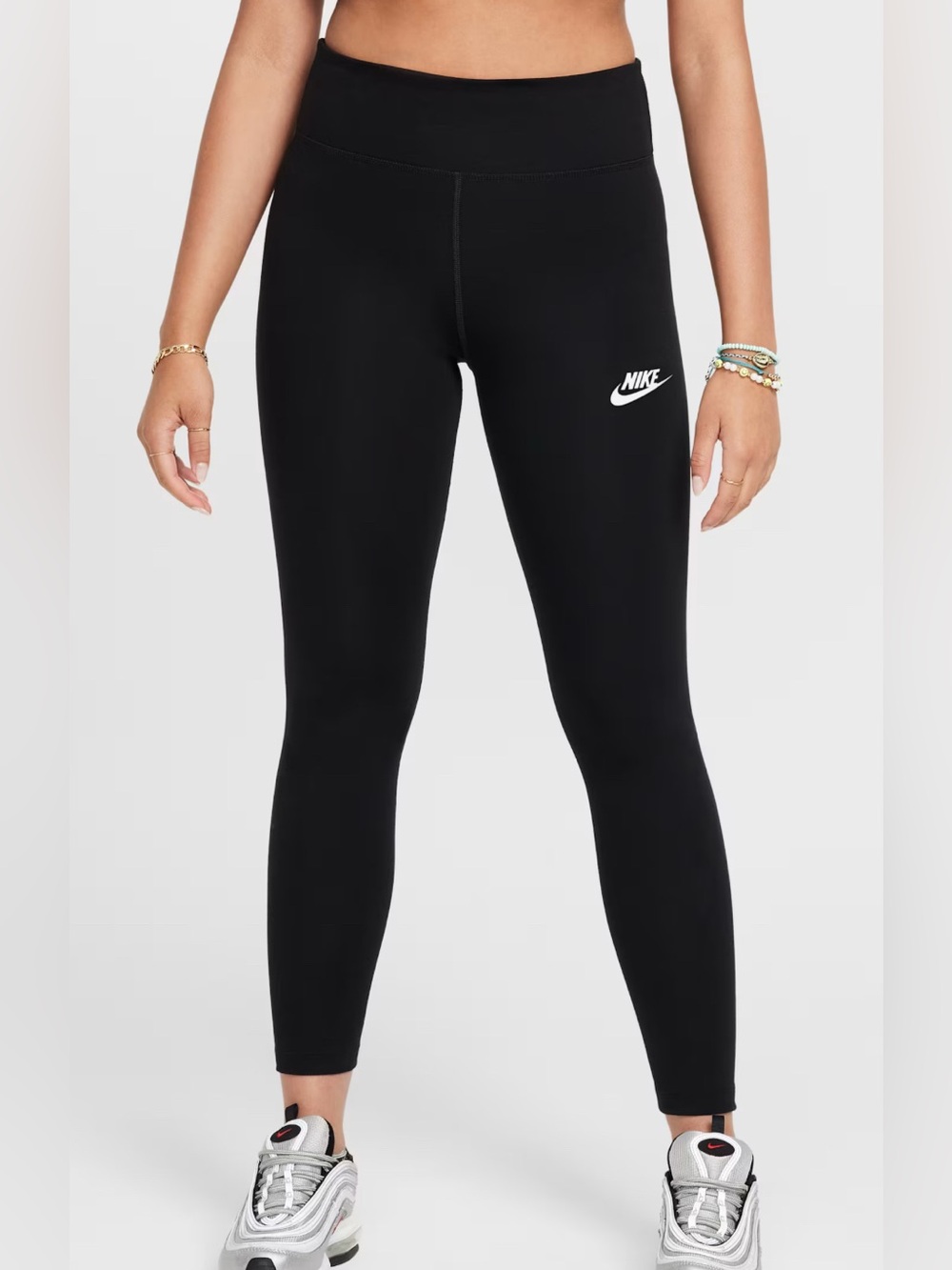 NEW NWT Nike Sportswear Classic Black Girls' High-Waisted Leggings size S